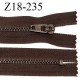 Fermeture zip 18 cm très haut de gamme RIRI couleur marron non séparable longueur 18 cm largeur 28 mm glissière prix à la pièce