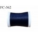 bobine 500 mètres de fil mousse polyester fil n° 120 couleur bleu marine bobiné en France
