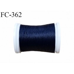 bobine 500 mètres de fil mousse polyester  fil n° 120 couleur bleu marine bobiné en France