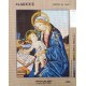 Canevas à broder 50 x 65 cm marque MARGOT création de Paris thème PEINTURE Madona del libro d'après Botticelli