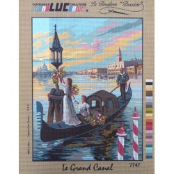 Canevas à broder 50 x 65 cm marque OUVRAGES LUC CREATIONS thème VENISE le grand canal