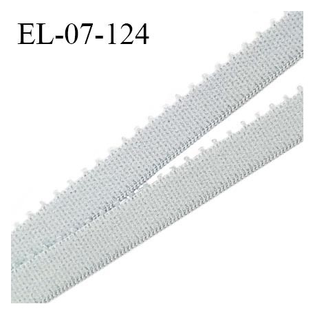 Elastique picot 7 mm lingerie couleur gris cendré largeur 7 mm haut de gamme Fabriqué en France prix au mètre