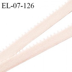 Elastique picot 7 mm lingerie couleur beige rosé ou dune largeur 7 mm haut de gamme Fabriqué en France prix au mètre