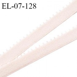 Elastique picot 7 mm lingerie couleur rose jasmin largeur 7 mm haut de gamme Fabriqué en France prix au mètre