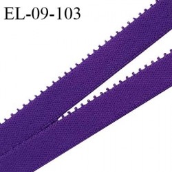 Elastique picot 9 mm lingerie couleur violet orchidée largeur 9 mm haut de gamme Fabriqué en France prix au mètre