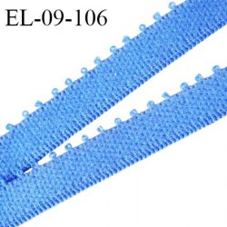 Elastique picot 9 mm lingerie couleur bleu largeur 9 mm haut de gamme Fabriqué en France prix au mètre