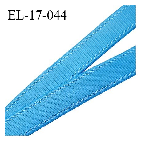 Elastique 16 mm bretelle et lingerie avec surpiqûres couleur bleu fabriqué en France pour une grande marque prix au mètre
