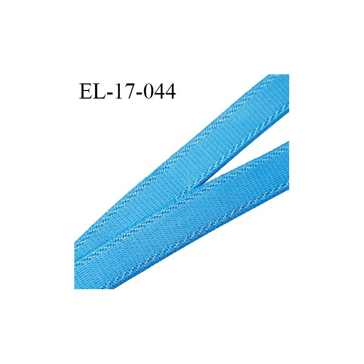 Elastique 16 mm bretelle et lingerie avec surpiqûres couleur bleu fabriqué en France pour une grande marque prix au mètre