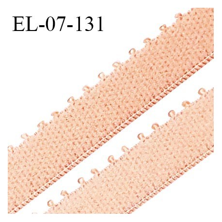 Elastique picot 7 mm lingerie couleur pêche largeur 7 mm haut de gamme Fabriqué en France prix au mètre