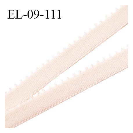 Elastique picot 9 mm lingerie couleur dune largeur 9 mm haut de gamme Fabriqué en France prix au mètre