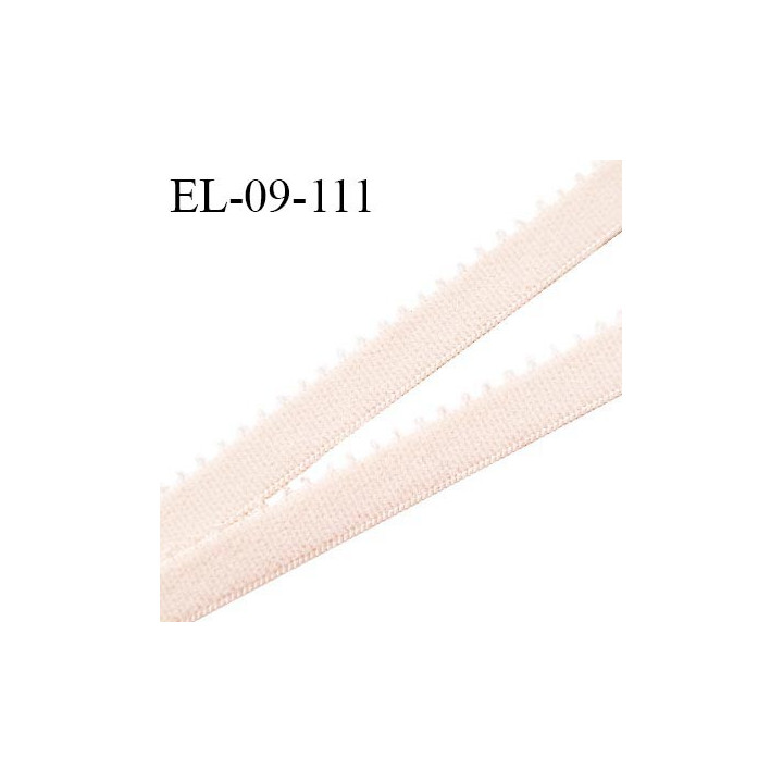 Elastique picot 9 mm lingerie couleur dune largeur 9 mm haut de gamme Fabriqué en France prix au mètre