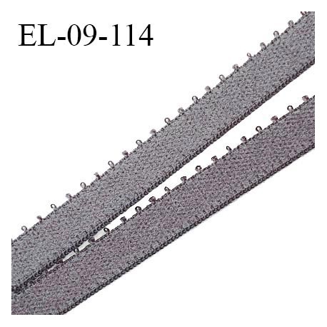 Elastique picot 9 mm lingerie couleur gris titane largeur 9 mm haut de gamme Fabriqué en France prix au mètre