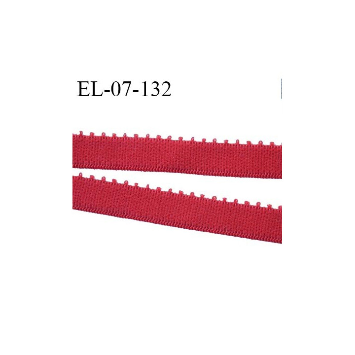 Elastique picot 7 mm lingerie couleur rouge fusion largeur 7 mm haut de gamme Fabriqué en France prix au mètre