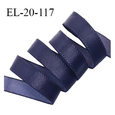 Elastique 19 mm bretelle et lingerie couleur bleu marine ou shiny blue fabriqué en France pour une grande marque prix au mètre