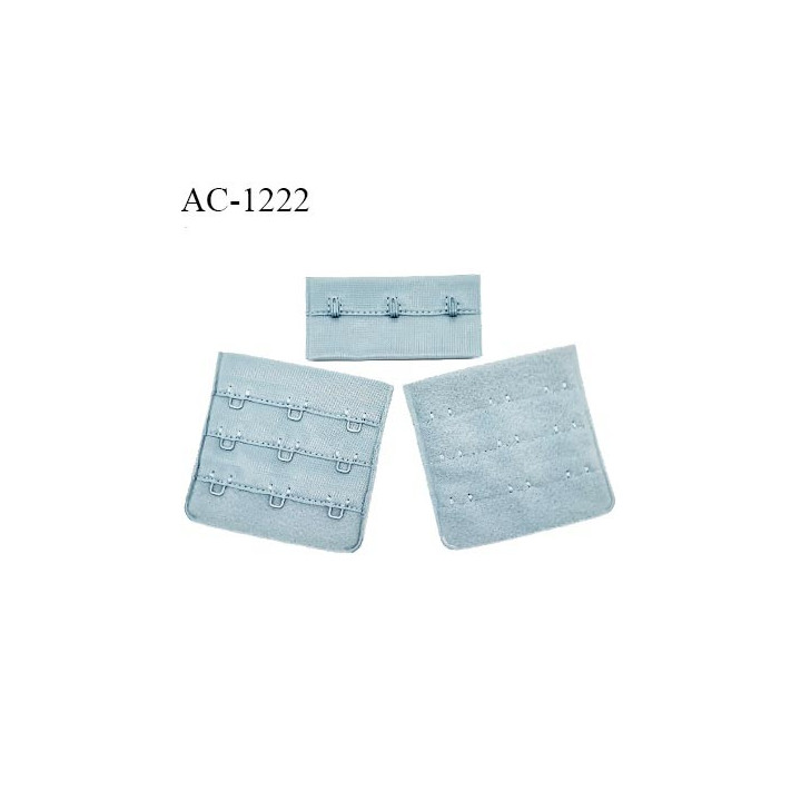 Agrafe 57 mm attache SG haut de gamme couleur bleu glacier 3 rangées 3 crochets fabriqué en France prix à l'unité