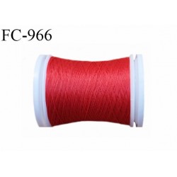 Bobine 500 m fil mousse polyester n° 110 couleur rouge longueur 500 mètres  bobiné en France