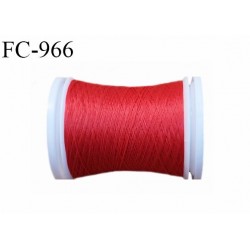 Bobine 500 m fil mousse polyester n° 110 couleur rouge longueur 500 mètres bobiné en France