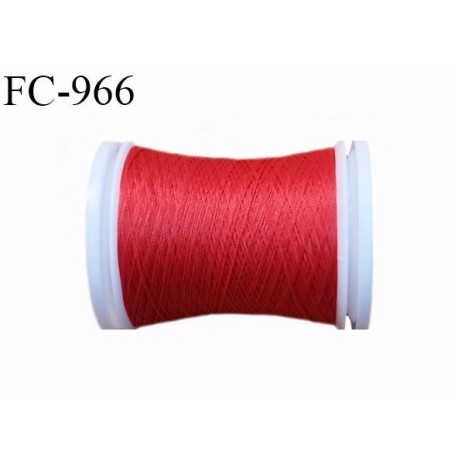Bobine 500 m fil mousse polyester n° 110 couleur rouge longueur 500 mètres bobiné en France