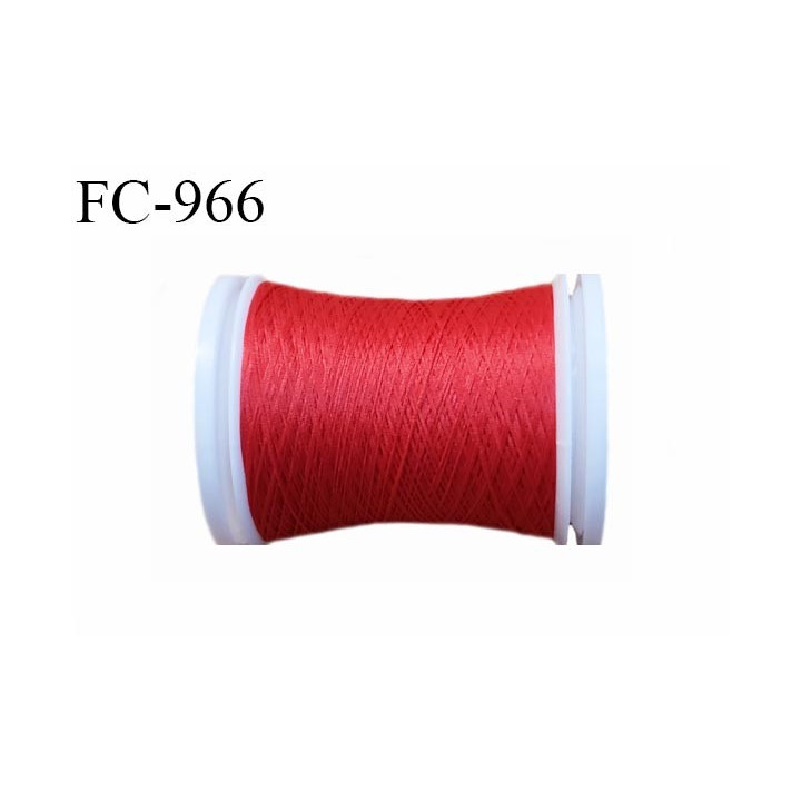 Bobine 500 m fil mousse polyester n° 110 couleur rouge longueur 500 mètres  bobiné en France