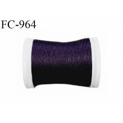 Bobine 500 m fil mousse polyamide n° 120 couleur violet foncé ou volubilis longueur de 500 mètres bobiné en France