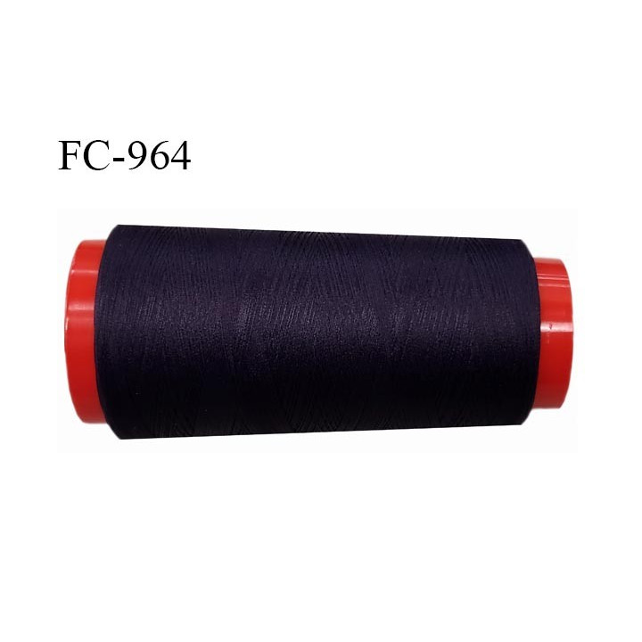 Cone 2000 m fil mousse polyamide n° 120 couleur violet foncé ou volubilis longueur de 2000 mètres bobiné en France