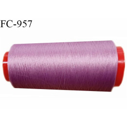 Cone 2000 m fil mousse polyamide n° 120 couleur vieux rose longueur de 2000 mètres bobiné en France