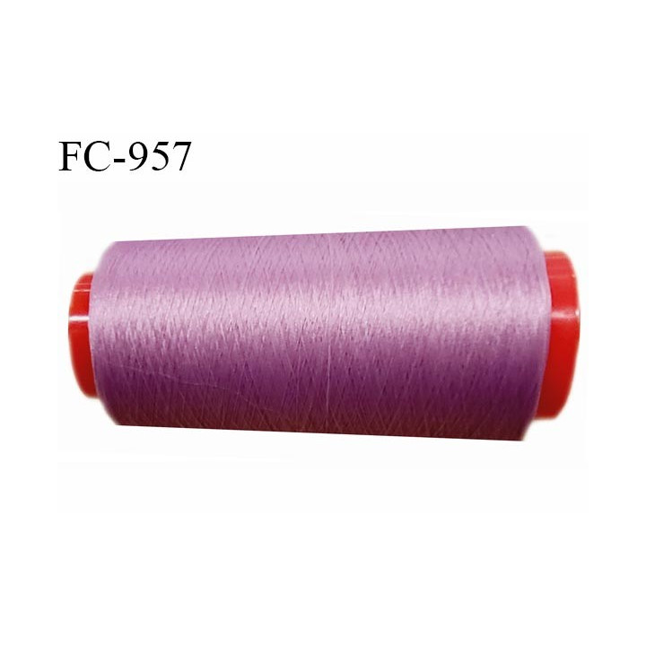 Cone 2000 m fil mousse polyamide n° 120 couleur vieux rose longueur de 2000 mètres bobiné en France