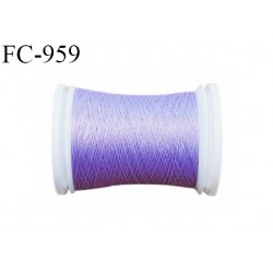 Bobine 500 m fil mousse polyamide n° 120 couleur lilas lavande longueur de 500 mètres bobiné en France