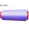 Cone 1000 m fil mousse polyamide n° 120 couleur lilas lavande longueur de 1000 mètres bobiné en France