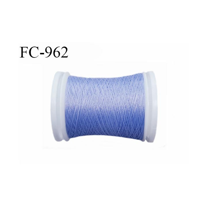 Bobine 500 m fil mousse polyamide n° 120 couleur bleu lavande longueur de 500 mètres bobiné en France