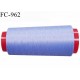 Cone 1000 m fil mousse polyamide n° 120 couleur bleu lavande longueur de 1000 mètres bobiné en France