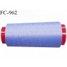 Cone 1000 m fil mousse polyamide n° 120 couleur bleu lavande longueur de 1000 mètres bobiné en France