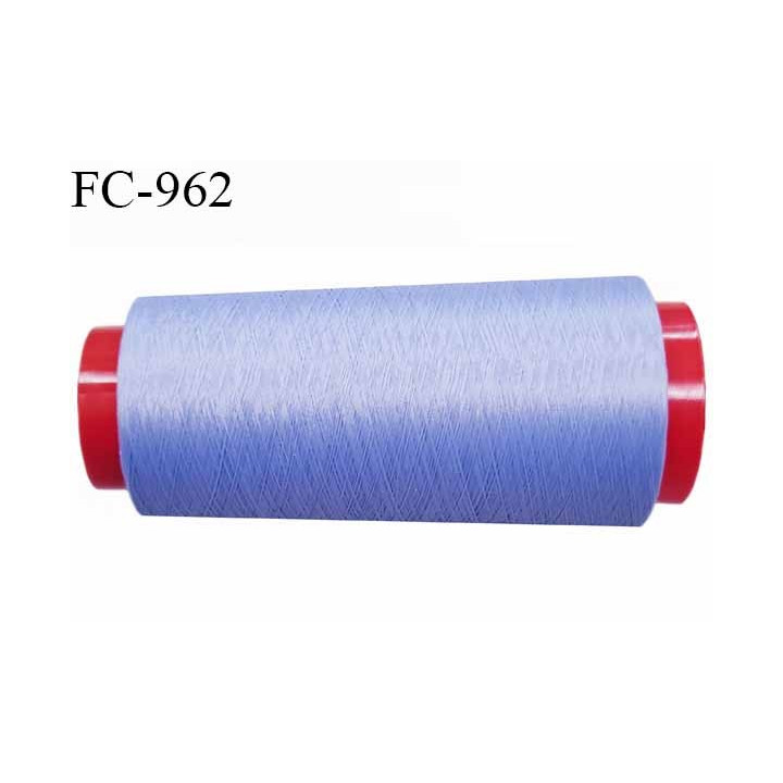 Cone 5000 m fil mousse polyamide n° 120 couleur bleu lavande longueur de 5000 mètres bobiné en France