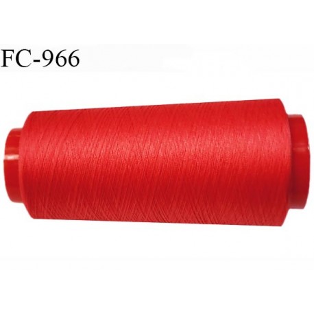 Cone 5000 m fil mousse polyester fil n° 110 couleur rouge longueur 5000 mètres bobiné en France