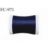 Bobine 500 m fil mousse polyester n° 110 couleur bleu marine plus clair que la ref FC-362 longueur 500 mètres bobiné en France