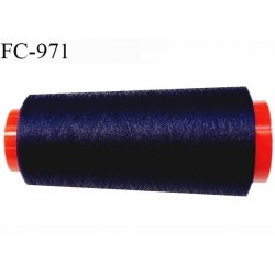 Cone 1000 m fil mousse polyester n°110 couleur bleu marine plus clair que la ref FC-362 longueur 1000 mètres bobiné en France