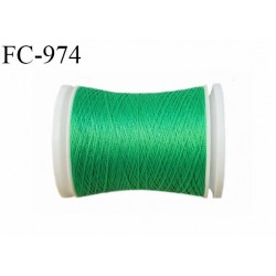 Bobine 500 m fil mousse polyester n° 110 couleur vert longueur 500 mètres  bobiné en France