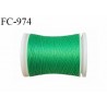 Bobine 500 m fil mousse polyester n° 110 couleur vert longueur 500 mètres bobiné en France