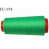 Cone 1000 m fil mousse polyester n°110 couleur vert longueur 1000 mètres bobiné en France