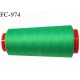 Cone 2000 m fil mousse polyester n°110 couleur vert longueur 2000 mètres bobiné en France