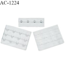 Agrafe 76 mm attache SG haut de gamme couleur gris bleuté 3 rangées 4 crochets largeur 76 mm hauteur 57 mm prix à l'unité