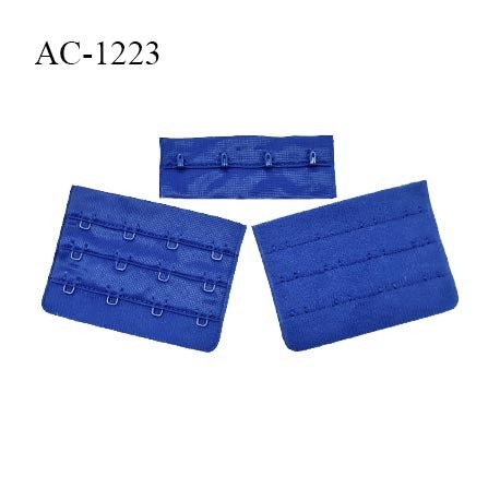 Agrafe 76 mm attache SG haut de gamme couleur nuit bleue 3 rangées 4 crochets largeur 76 mm hauteur 57 mm prix à l'unité