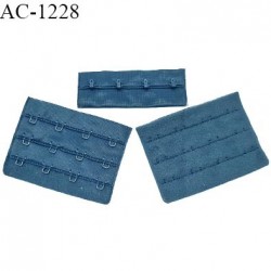 Agrafe 76 mm attache SG haut de gamme couleur bleu pétrole ou irisé 3 rangées 4 crochets largeur 76 mm prix à l'unité