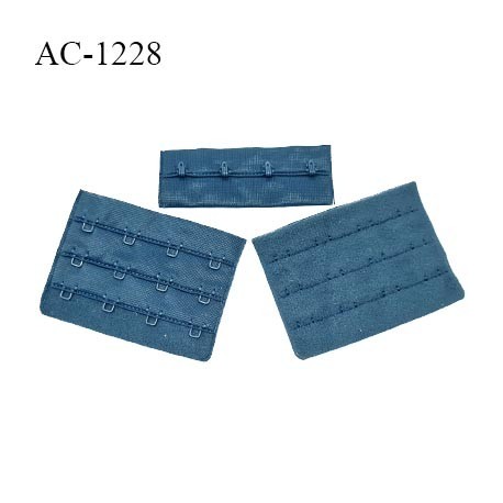Agrafe 76 mm attache SG haut de gamme couleur bleu pétrole ou irisé 3 rangées 4 crochets largeur 76 mm prix à l'unité
