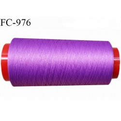 Cone 1000 m fil mousse polyester n°110 couleur violine fushia longueur 1000 mètres bobiné en France