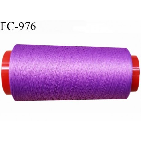 Cone 1000 m fil mousse polyester n°110 couleur violine fushia longueur 1000 mètres bobiné en France