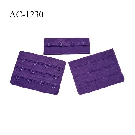 Agrafe 76 mm attache SG haut de gamme couleur violet orchidée 3 rangées 4 crochets largeur 76 mm hauteur 57 mm prix à l'unité