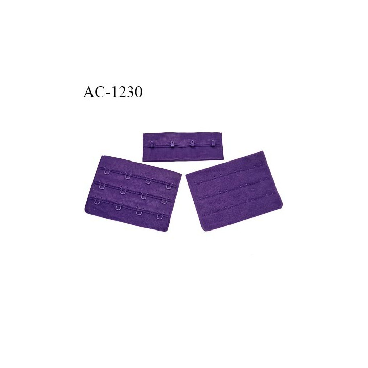 Agrafe 76 mm attache SG haut de gamme couleur violet orchidée 3 rangées 4 crochets largeur 76 mm hauteur 57 mm prix à l'unité