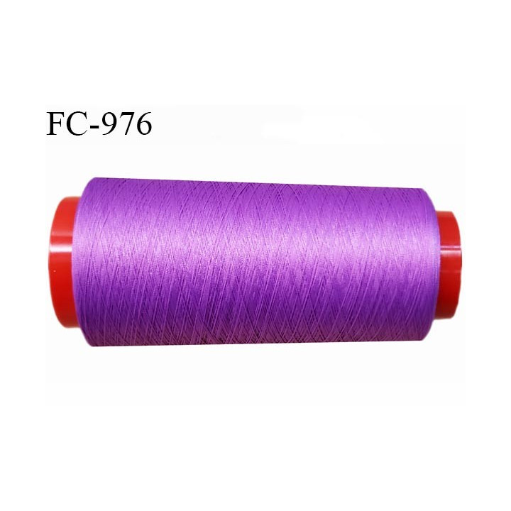 Cone 2000 m fil mousse polyester n°110 couleur violine fushia longueur 2000 mètres bobiné en France