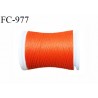 Bobine 500 m fil mousse polyester n° 110 couleur orange longueur 500 mètres bobiné en France